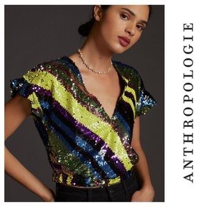 Anthropologie sequin top
